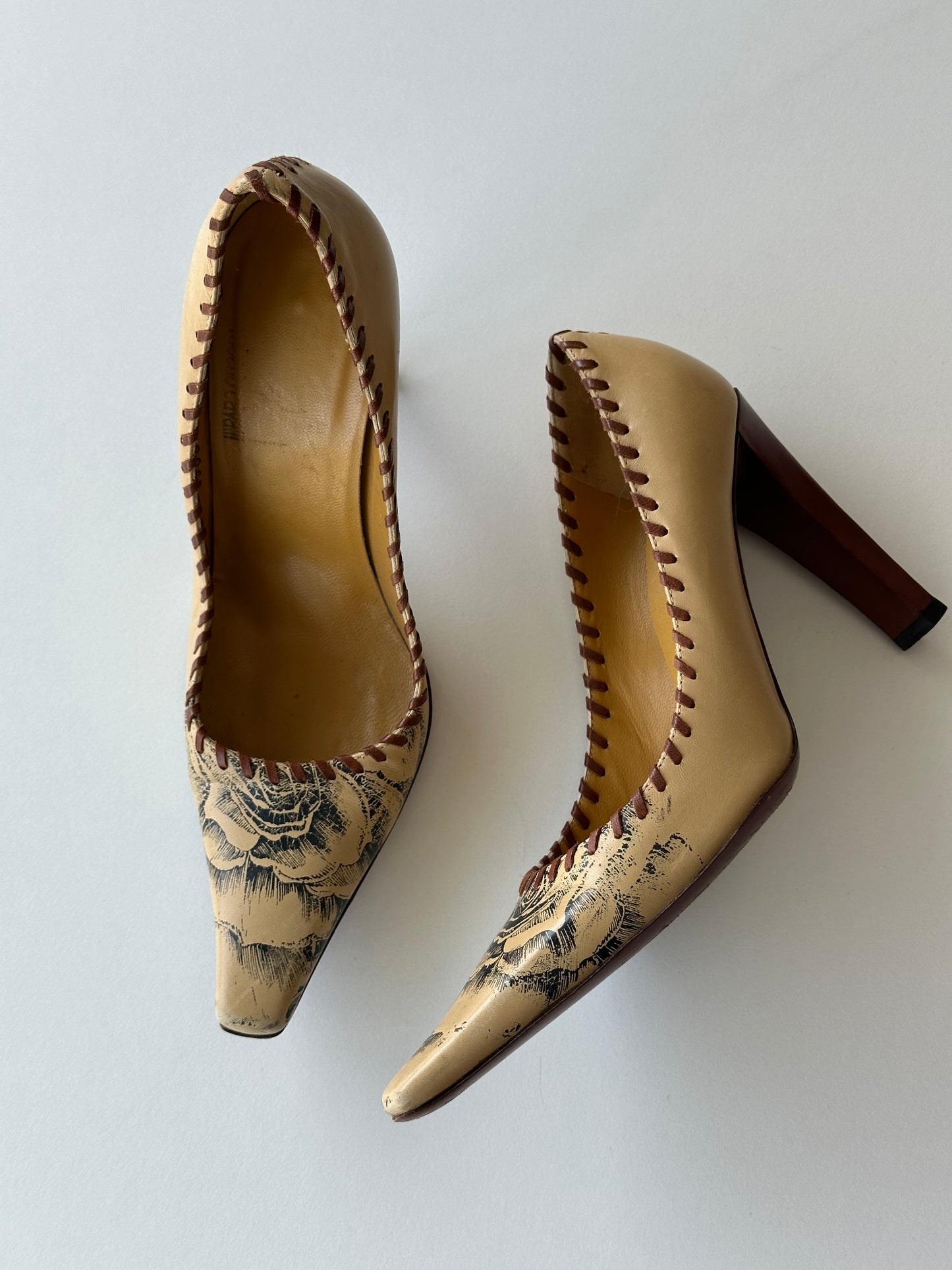 Roberto Cavalli Tattoo Heels (35.5)