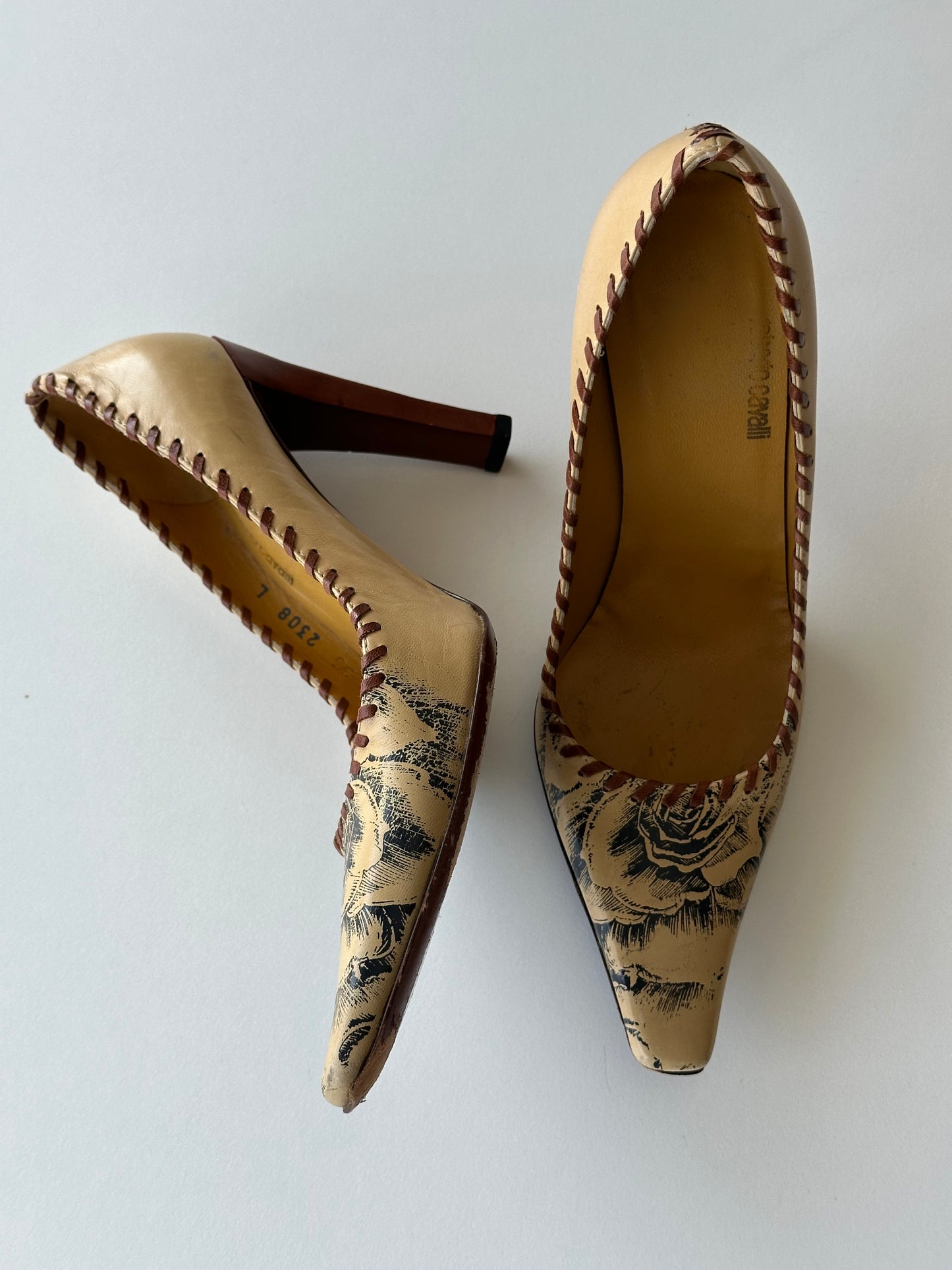 Roberto Cavalli Tattoo Heels (35.5)