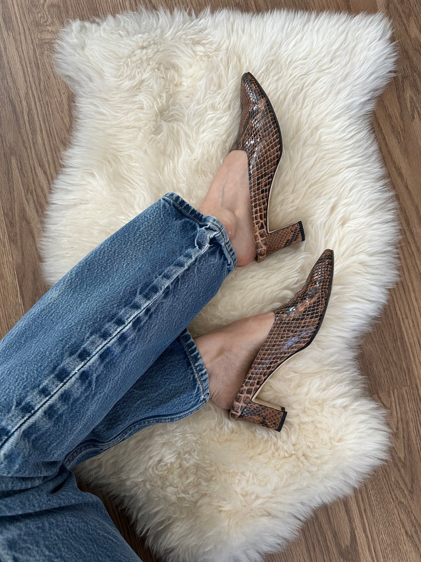 YSL snakeskin mule (37.5)