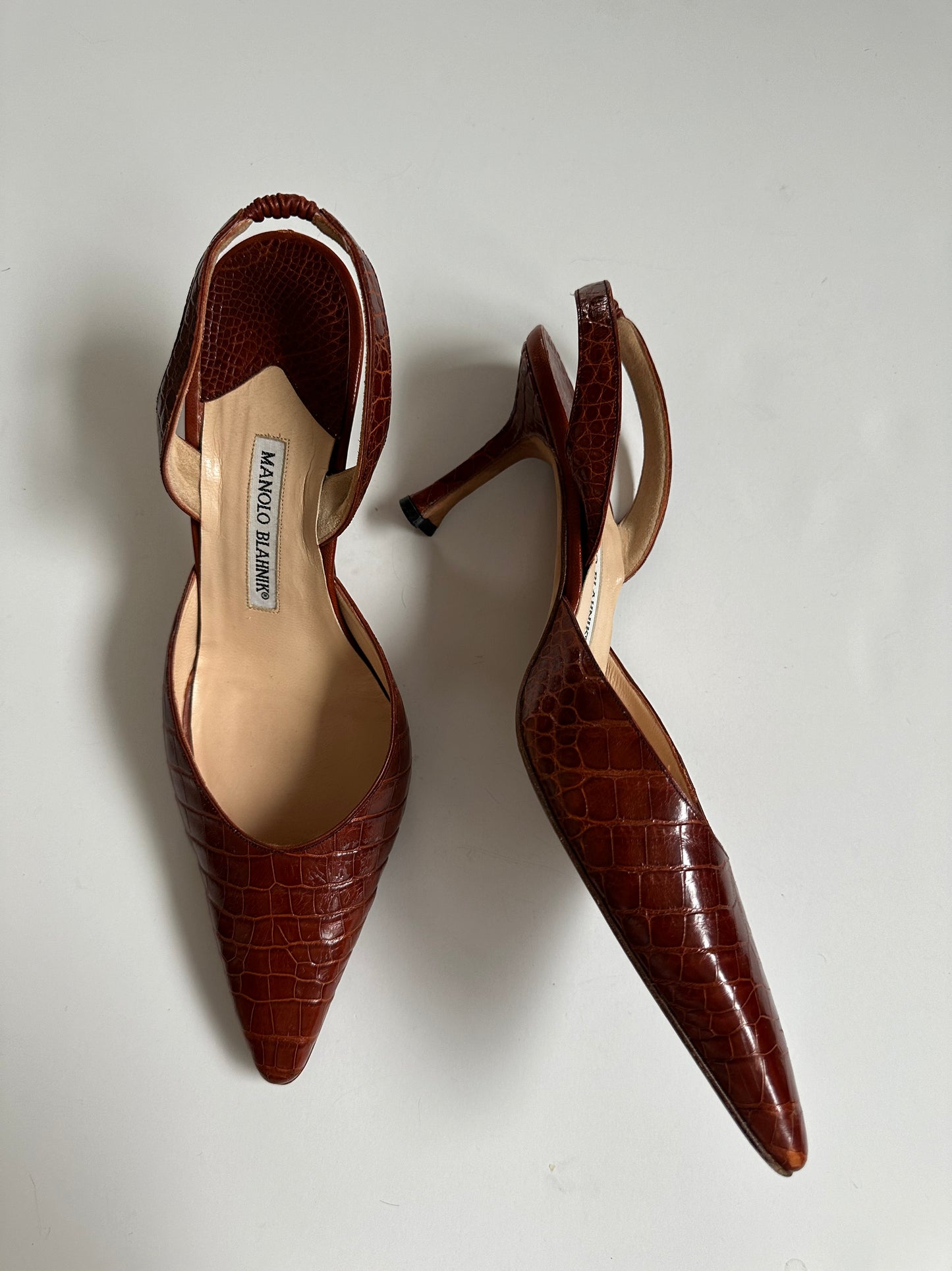 Manolo Blahnik Croc Slingback (40)