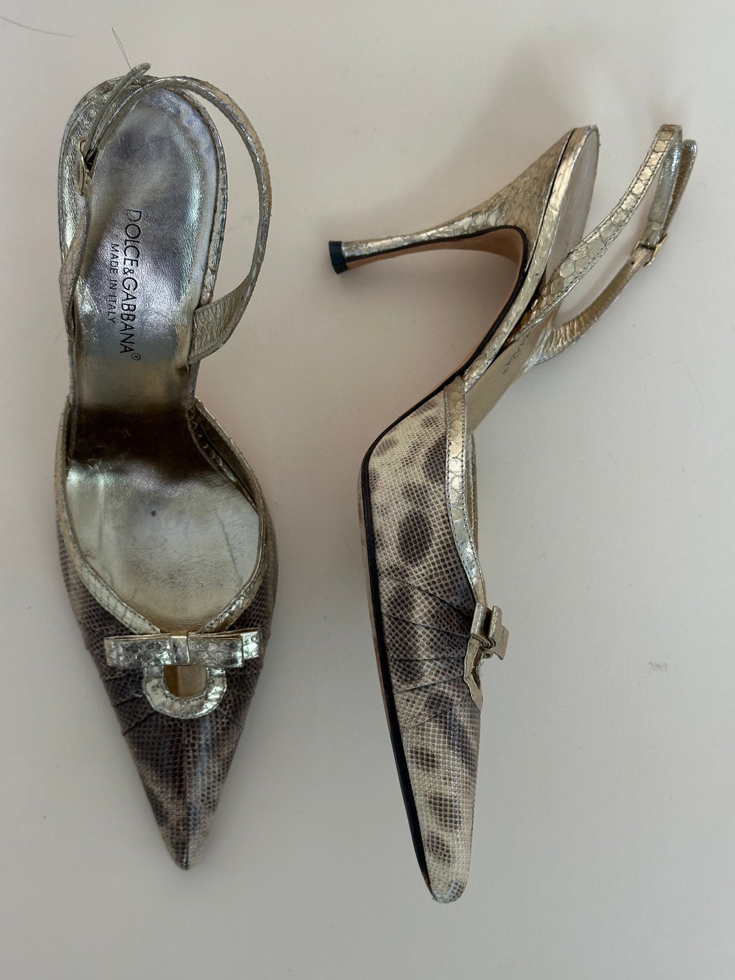 Dolce & Gabbana Python Slingback (38)