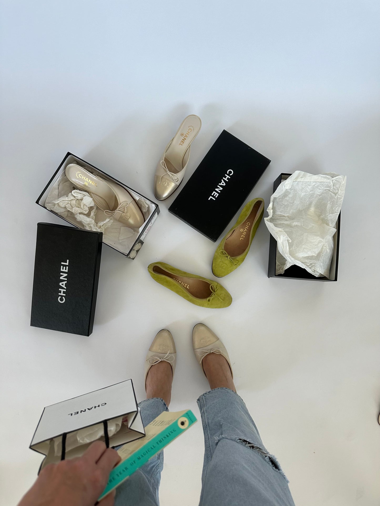 Chanel Lime Green Flats (38)