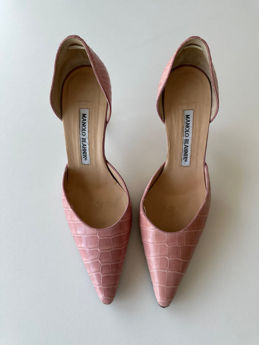 Manolo Blahnik Croc Heel (36.5)