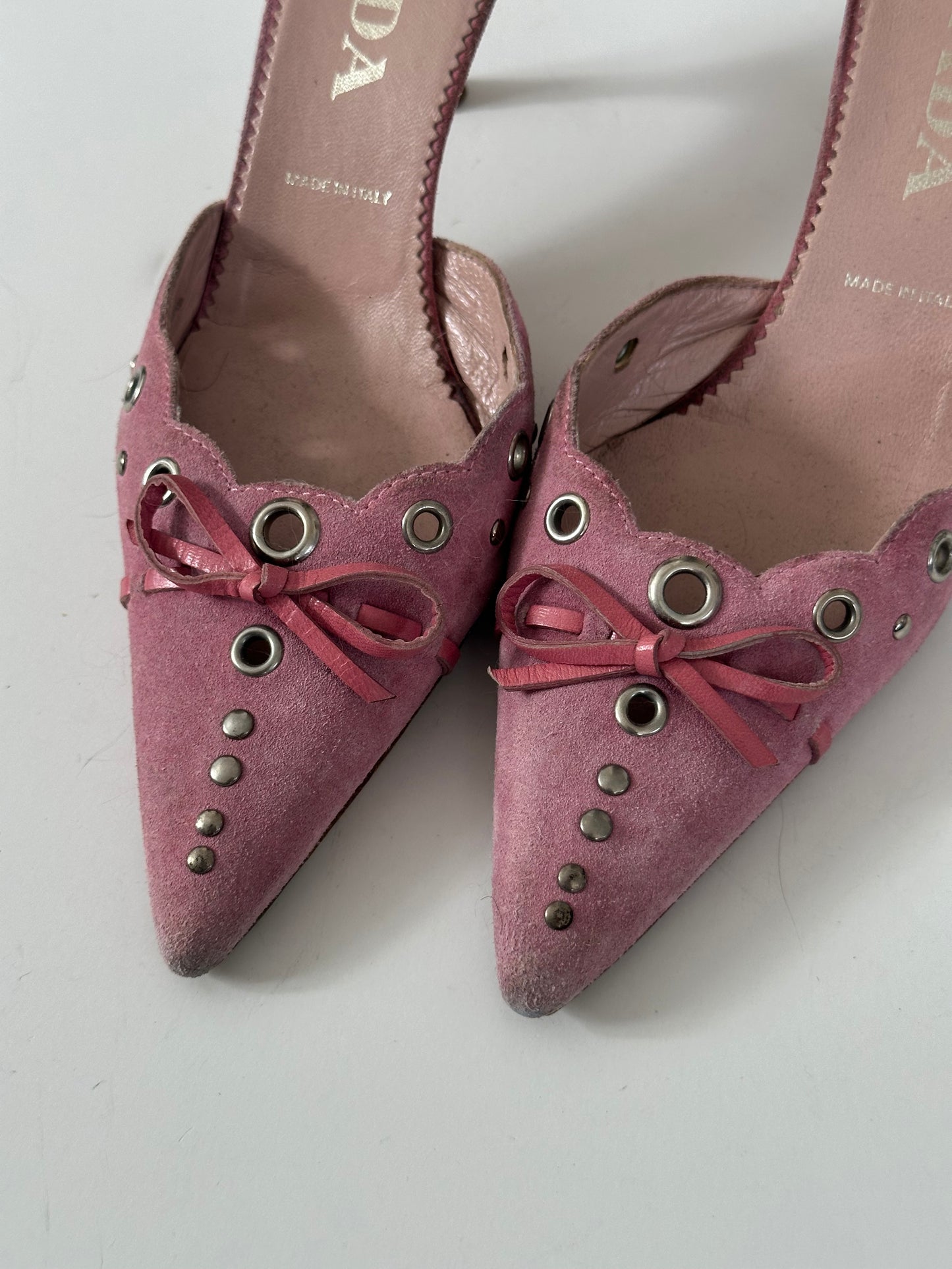 Prada Grommet Mules (35)