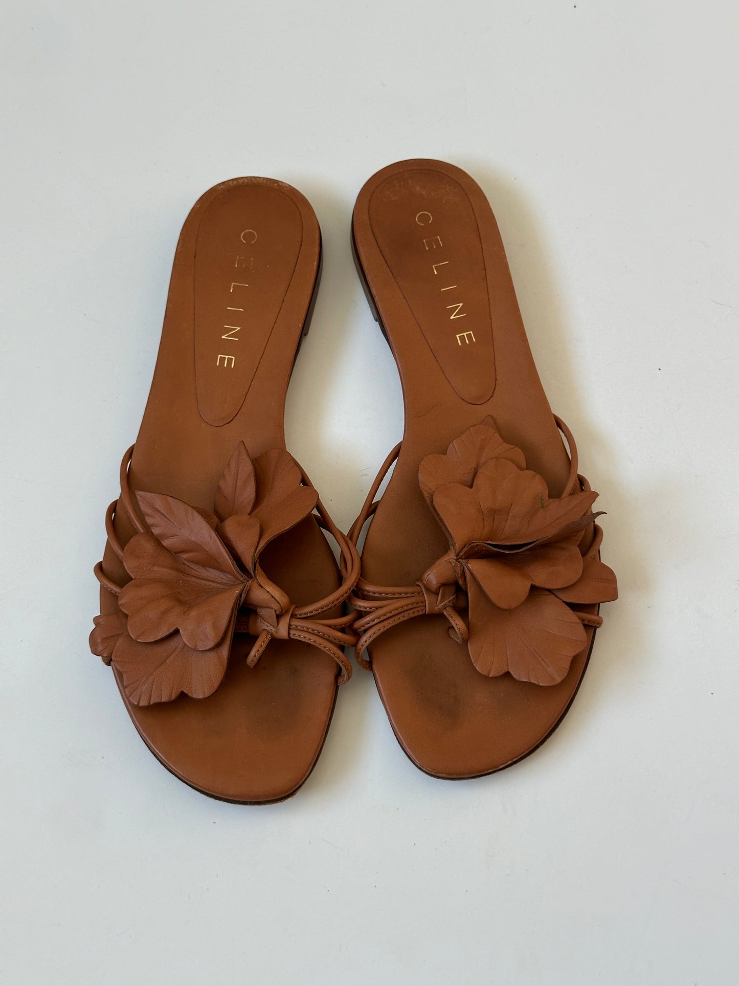 Celine Brown Floral Sandal (38)