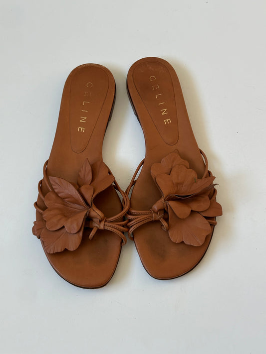 Celine Brown Floral Sandal (38)