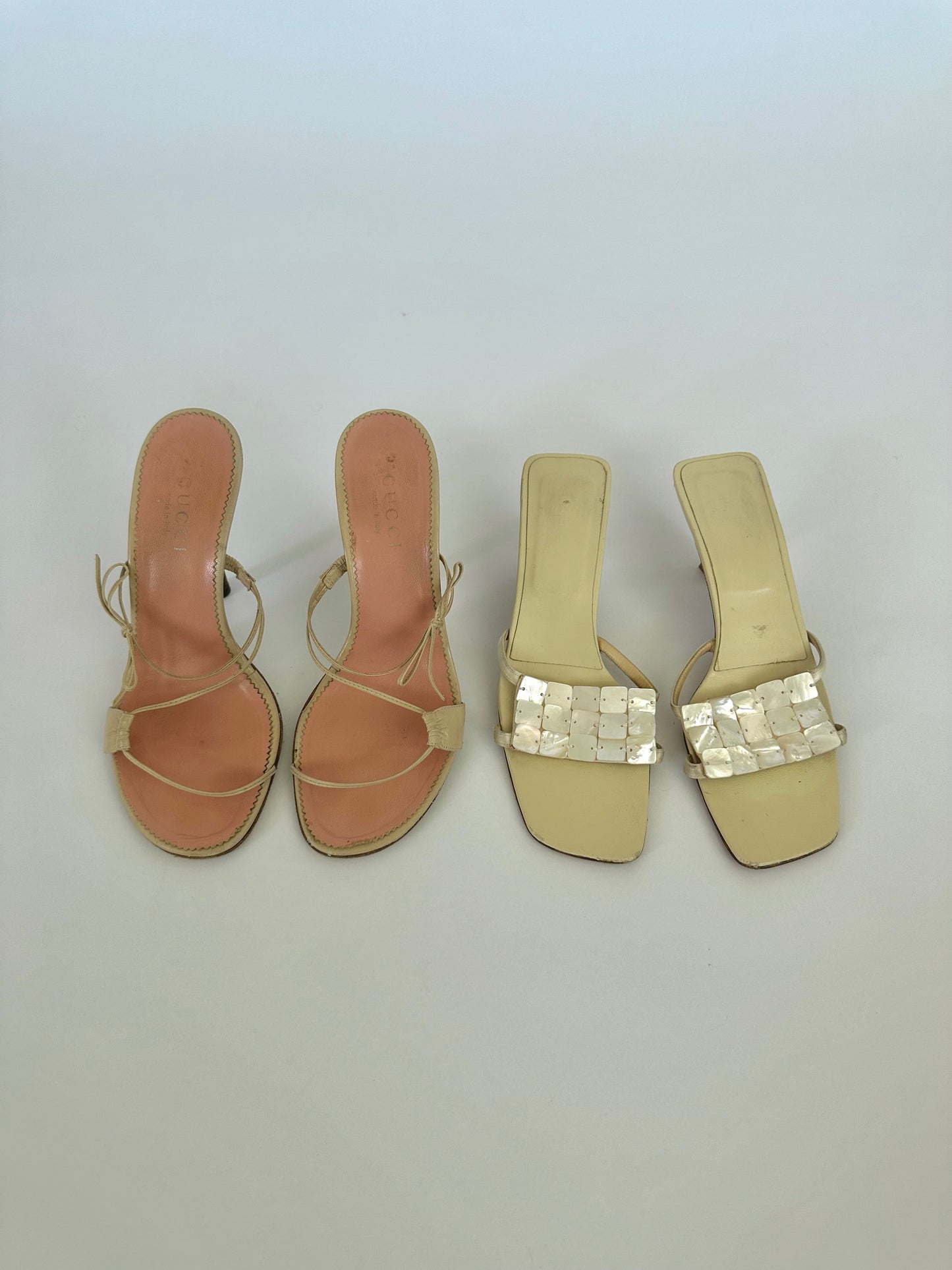 Fendi Mother of Pearl Sandals (6.5)