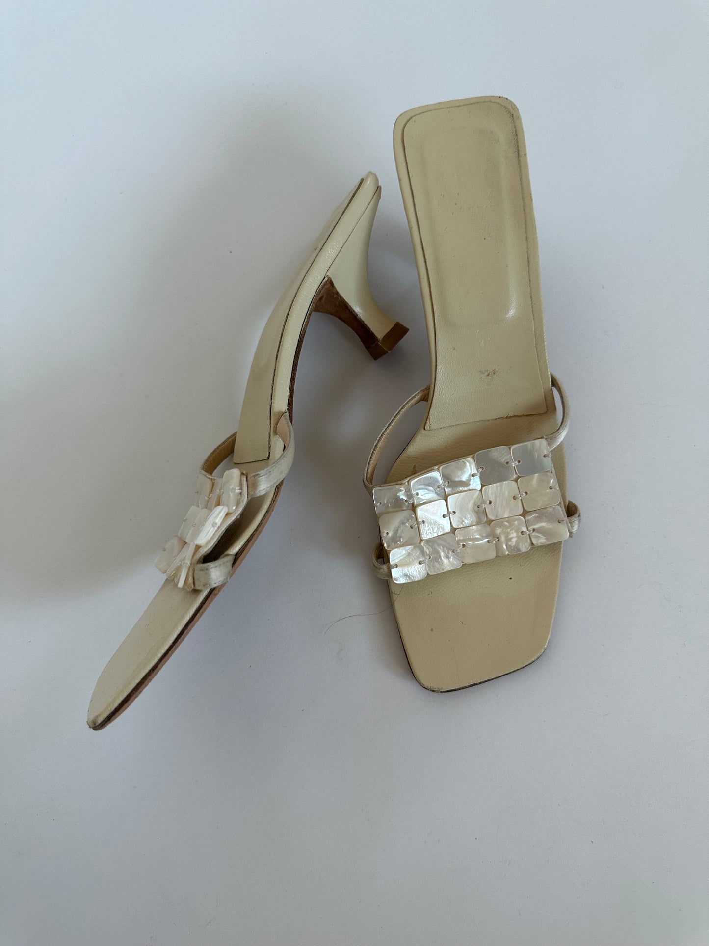 Fendi Mother of Pearl Sandals (6.5)