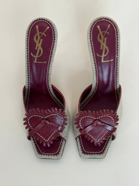 YSL Heart Mules (35.5)