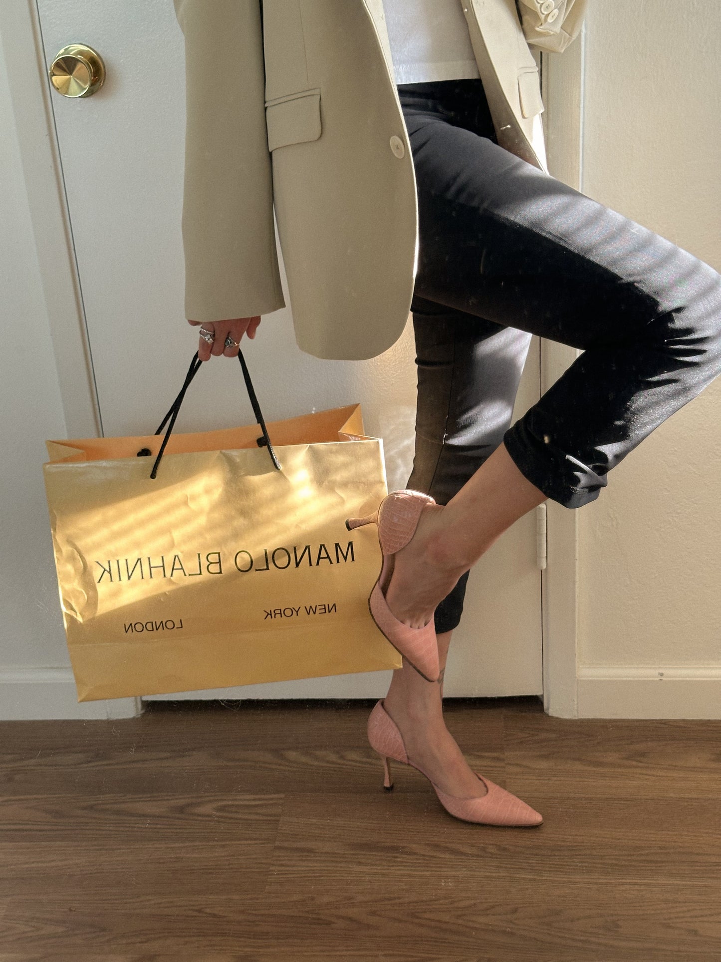 Manolo Blahnik Croc Heel (36.5)