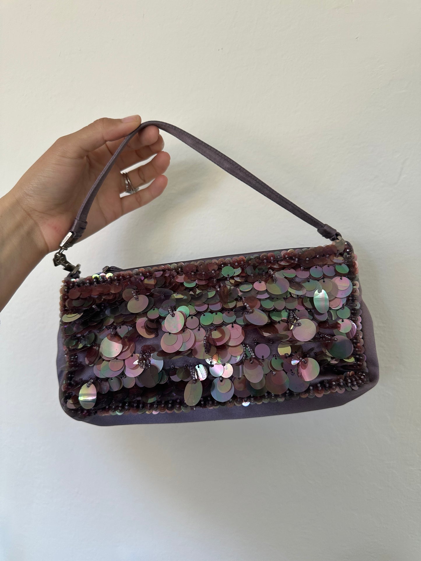 Prada 00’s Sequin Raso Luce Pochette