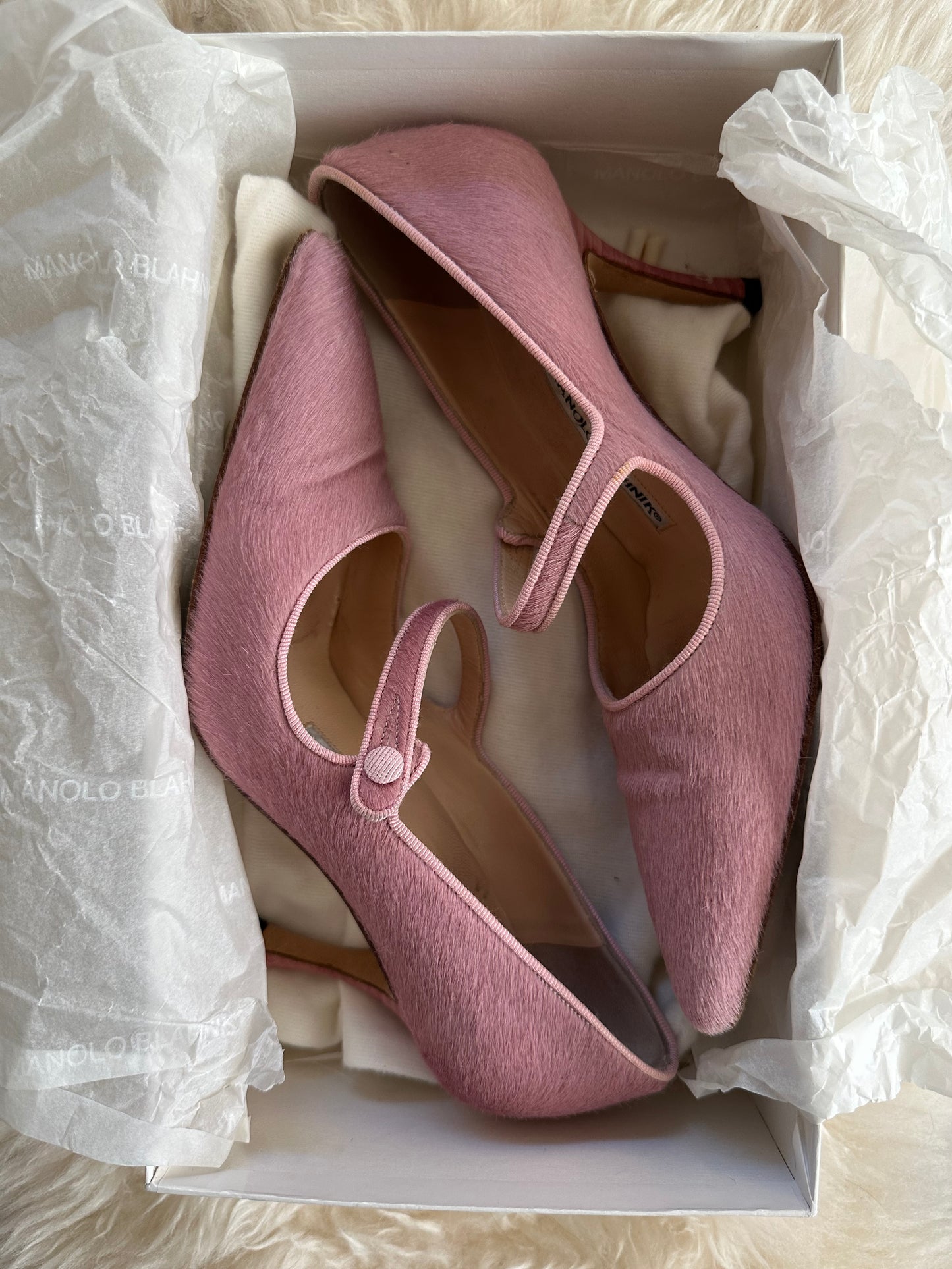 Manolo Blahnik Pink Campari (35.5)
