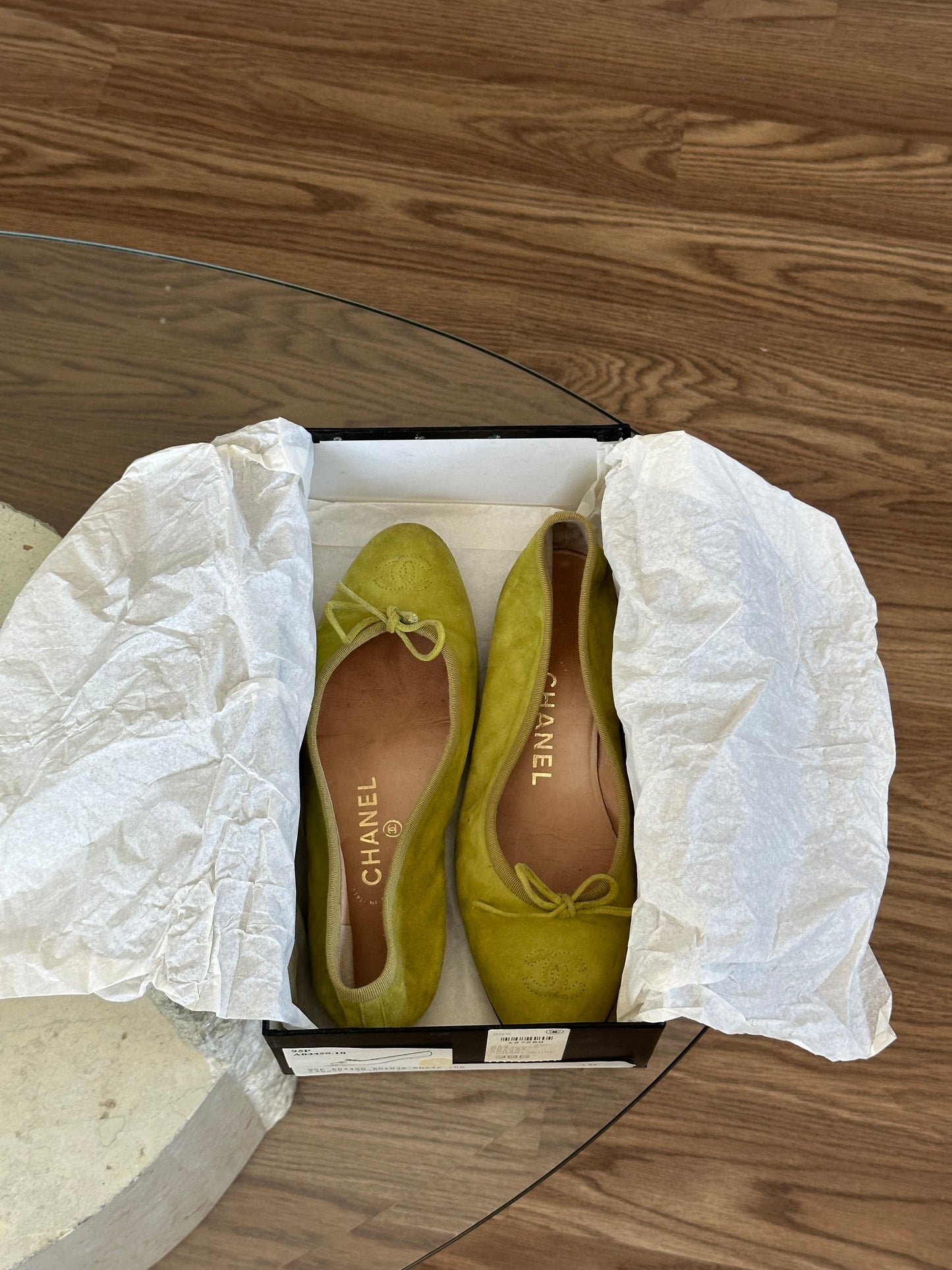 Chanel Lime Green Flats (38)