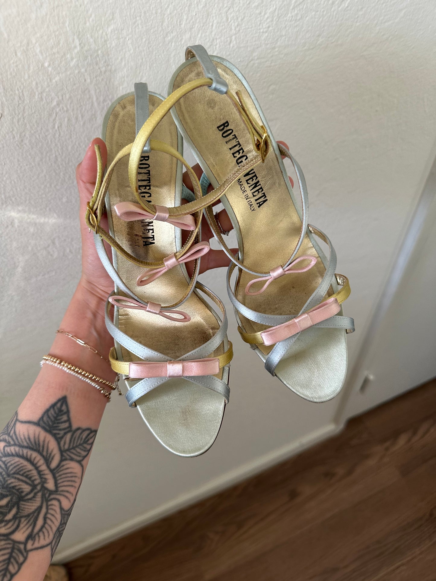 Bottega Veneta Stappy Silk Heel (38.5)