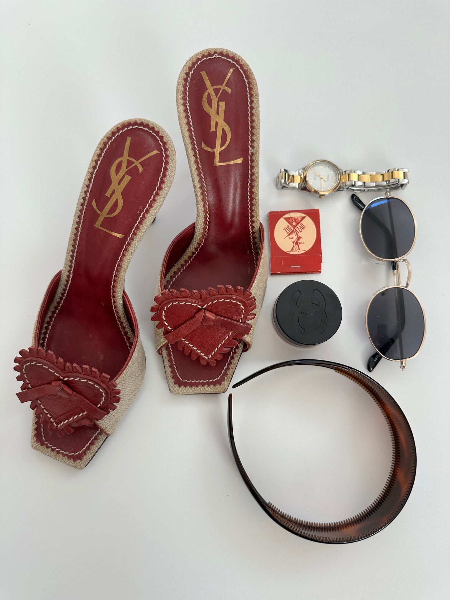 YSL Heart Mules (35.5)