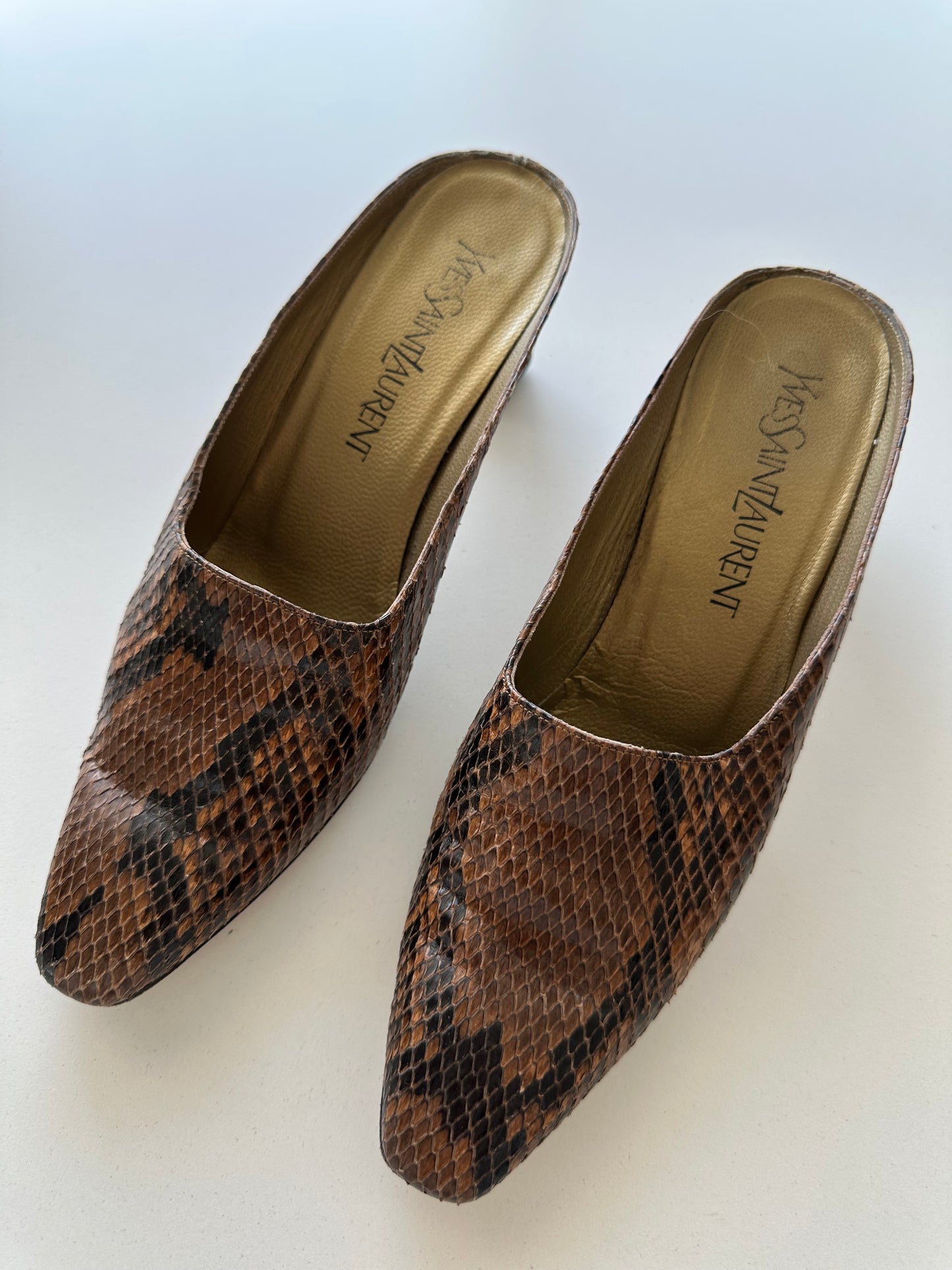 YSL snakeskin mule (37.5)