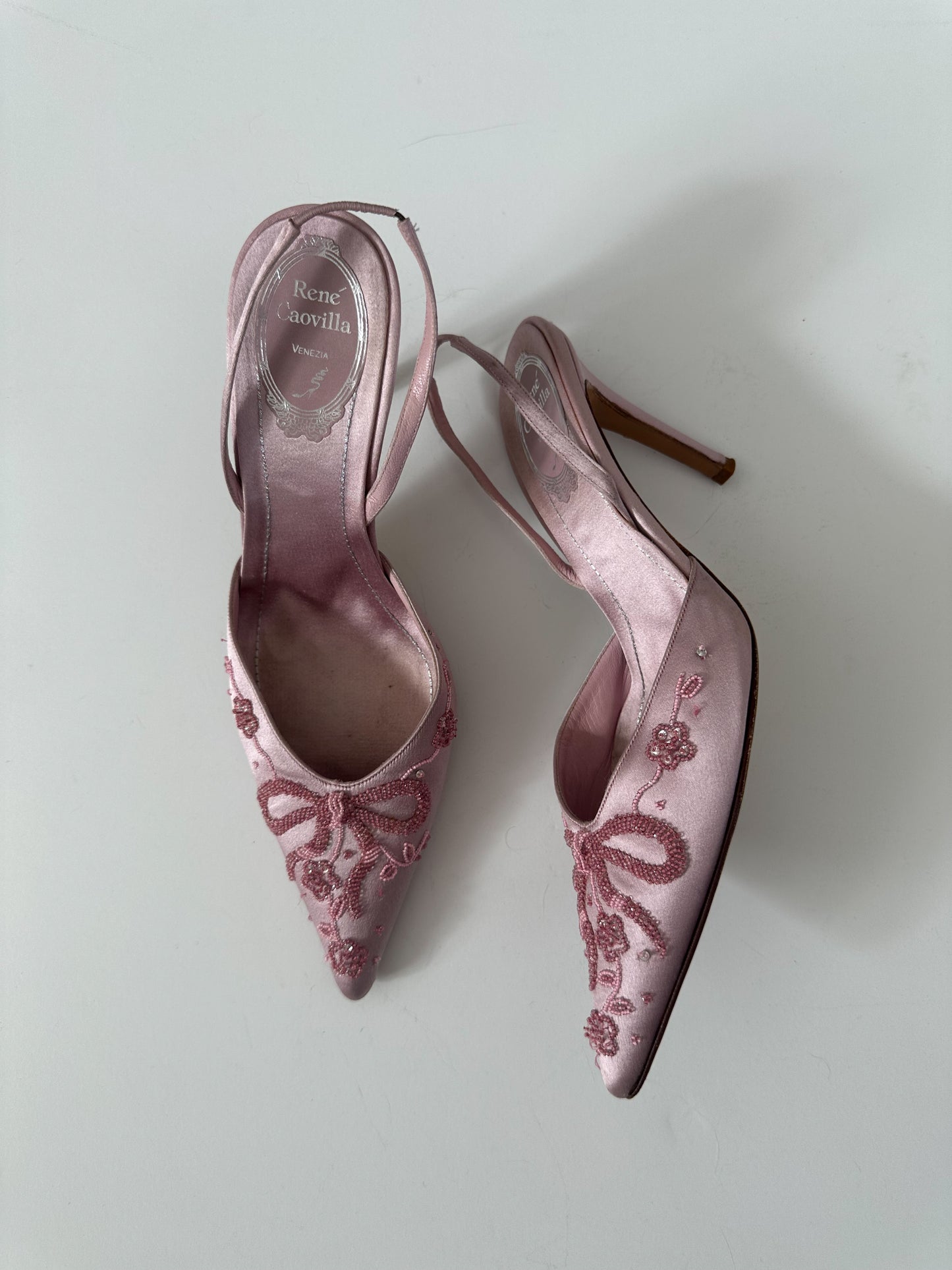 Rene Caovilla Beaded Slingback (38.5)