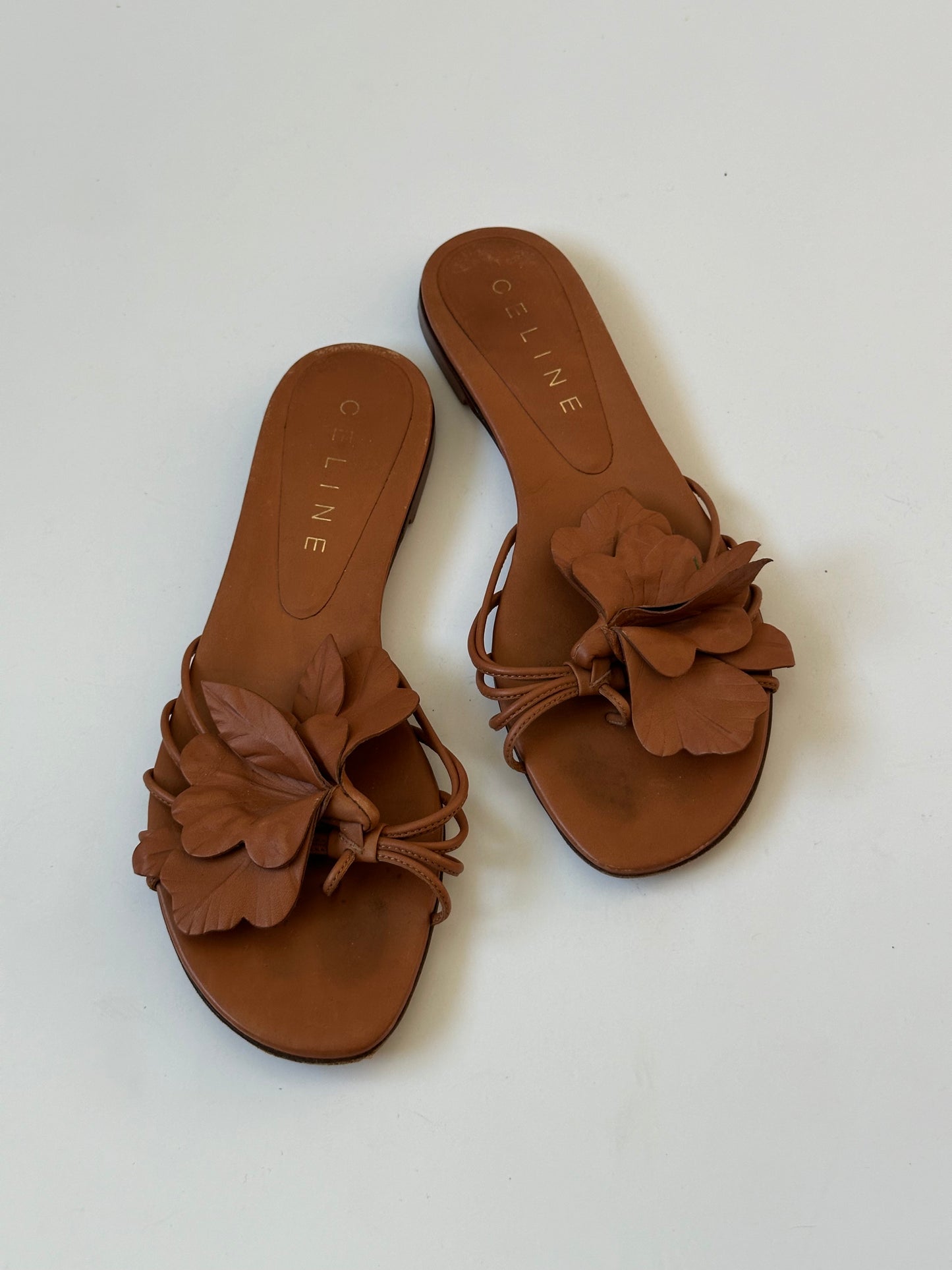 Celine Brown Floral Sandal (38)