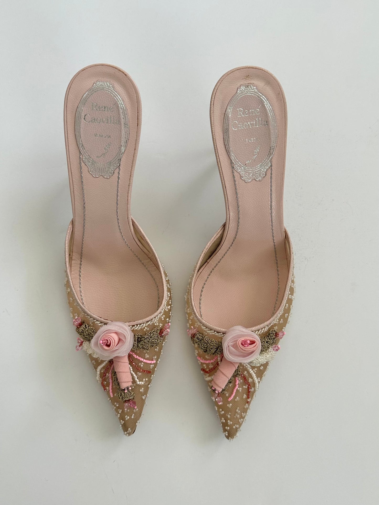 Rene Caovilla Rosette Mules (37)