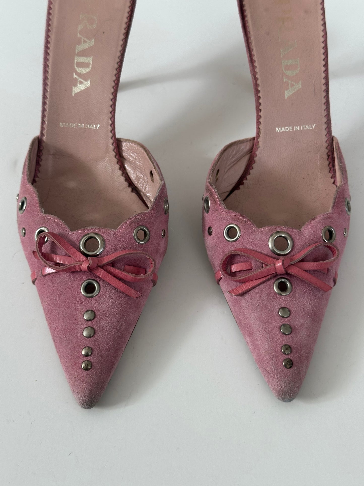 Prada Grommet Mules (35)