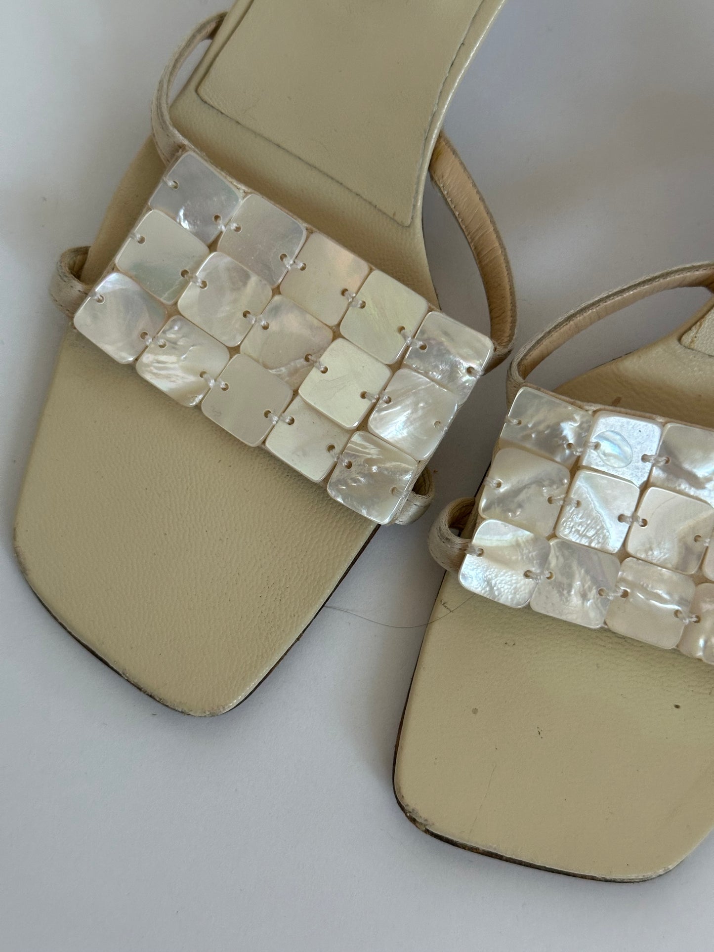 Fendi Mother of Pearl Sandals (6.5)