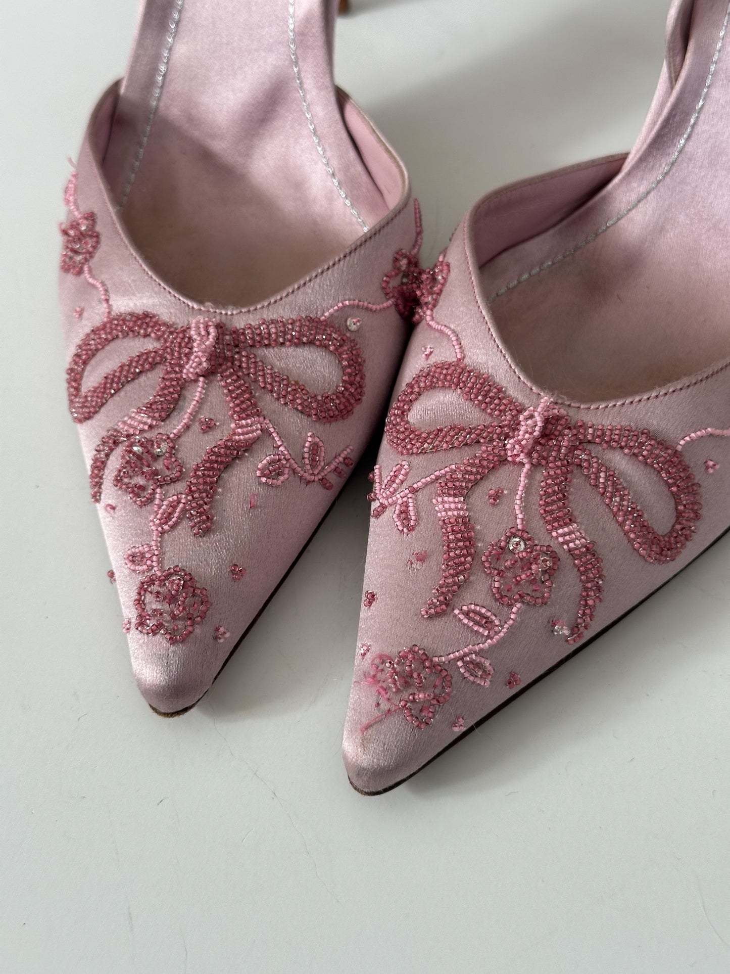 Rene Caovilla Beaded Slingback (38.5)