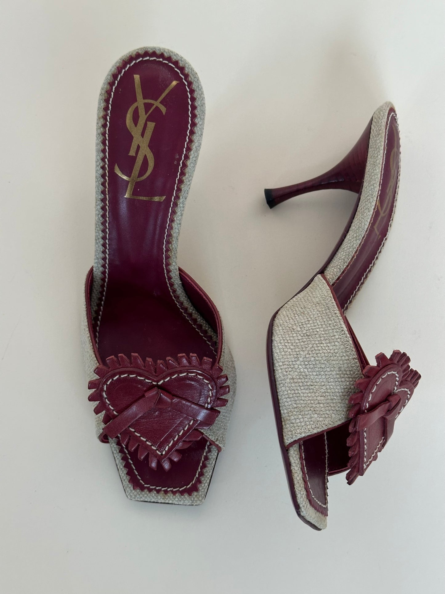 YSL Heart Mules (35.5)