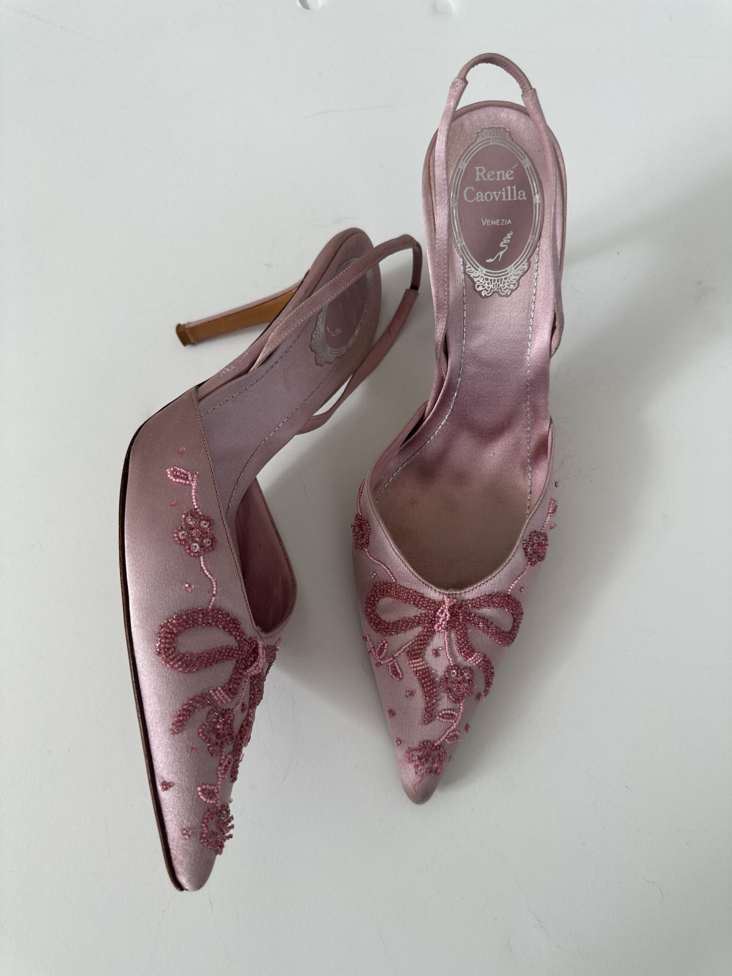 Rene Caovilla Beaded Slingback (38.5)