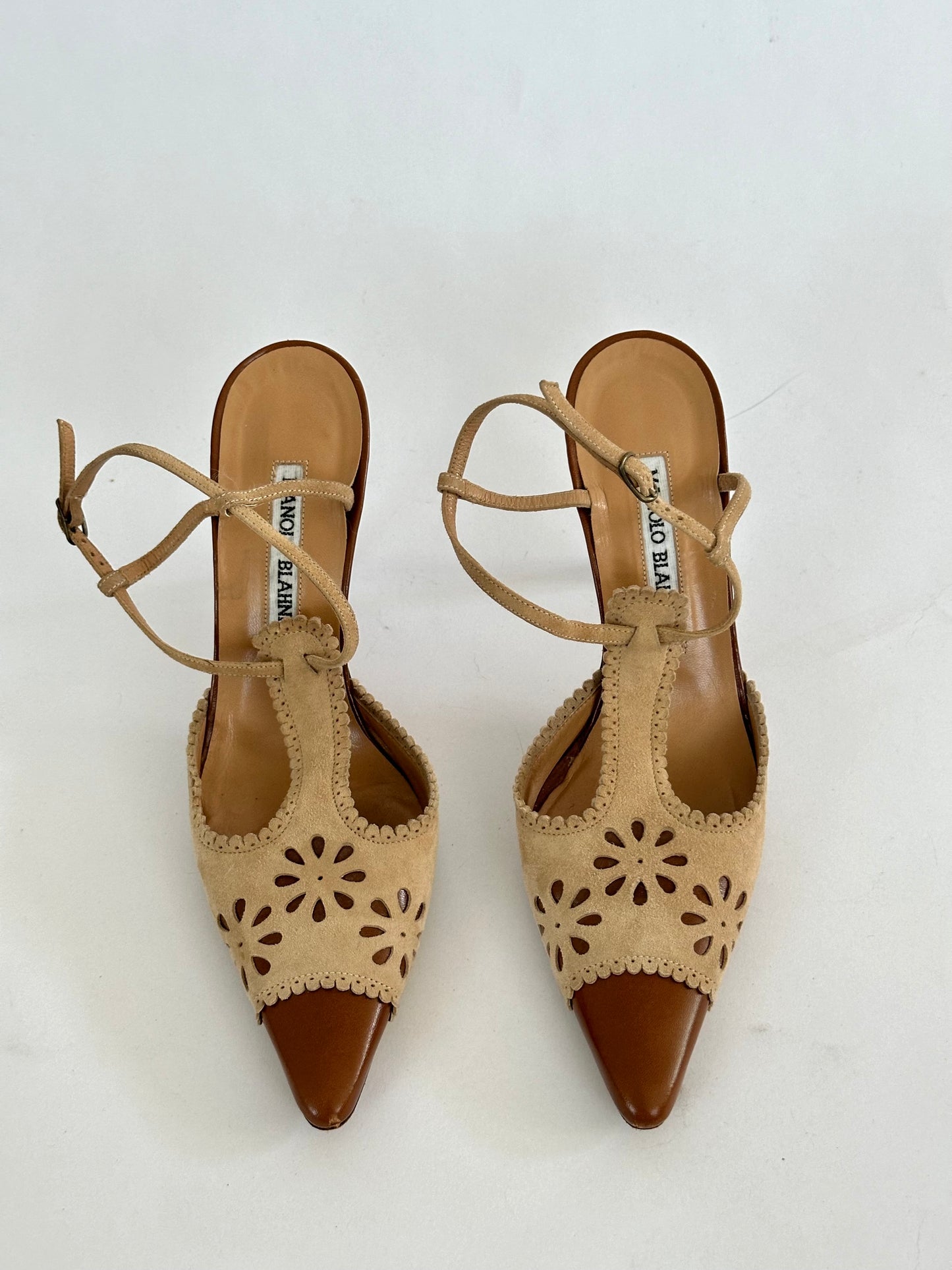 Manolo Blahnik T-Strap Heels (36)