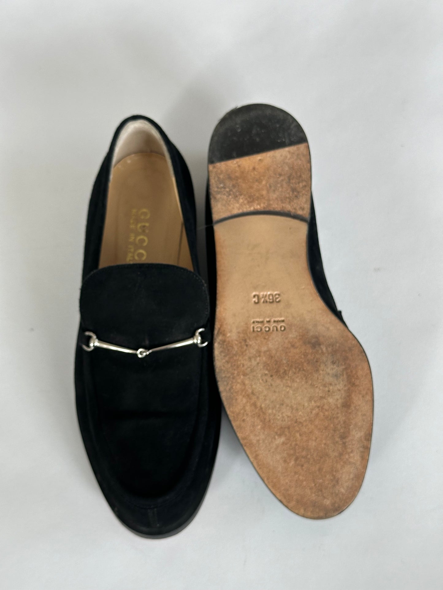 Gucci Horsebit Suede Loafers (36.5)