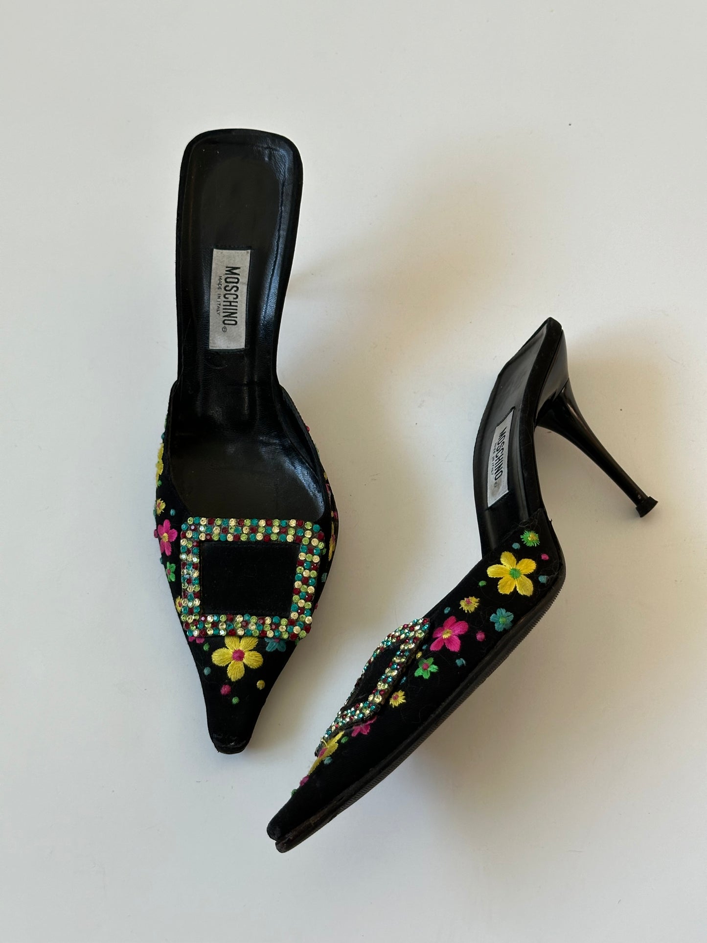 Moschino Floral Buckle Mule (38.5)