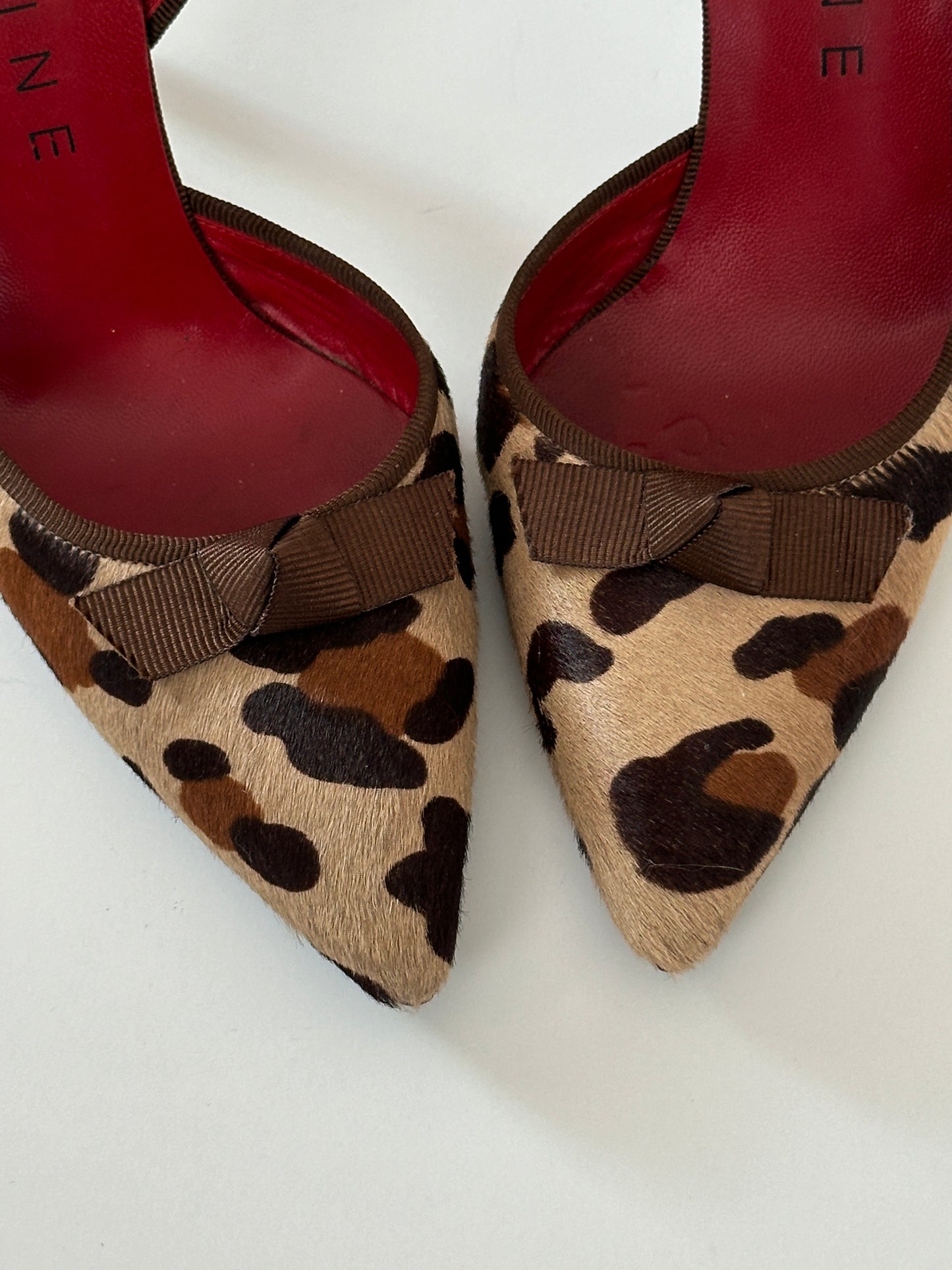 Celine Leopard ponyhair D’orsay pumps (36)