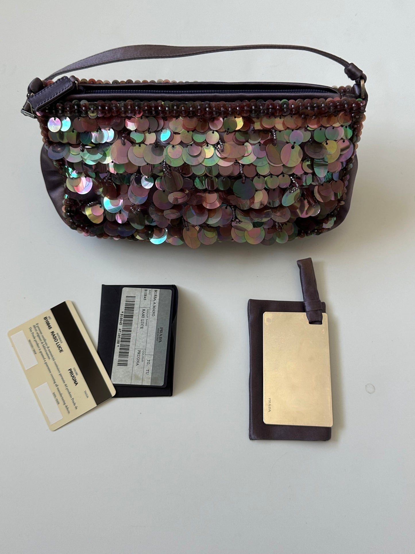 Prada 00’s Sequin Raso Luce Pochette