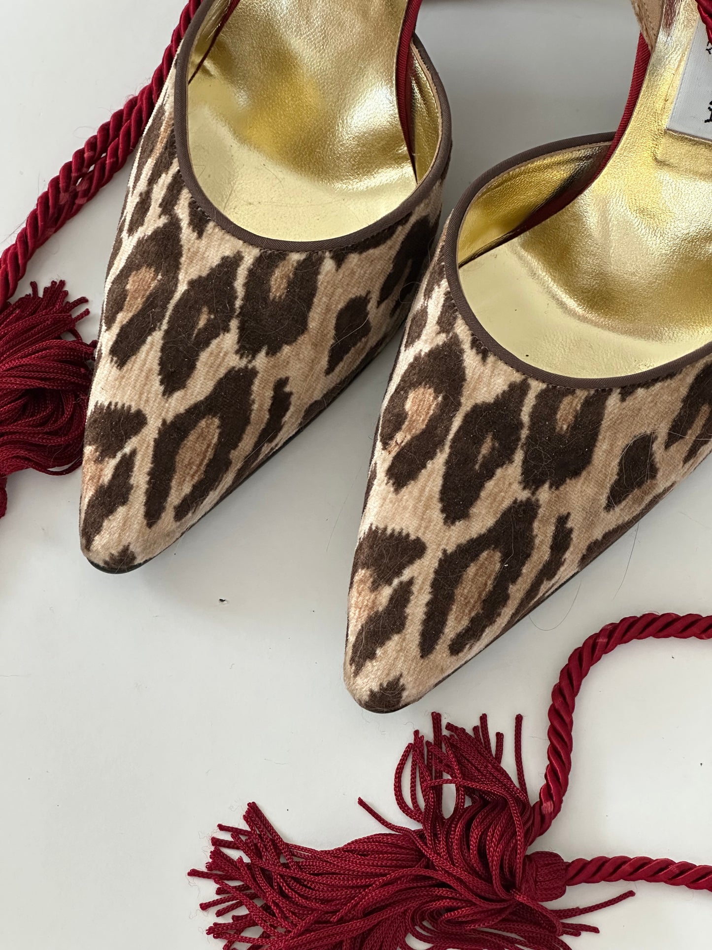 Dolce & Gabbana Leopard Wrap Heel (39)
