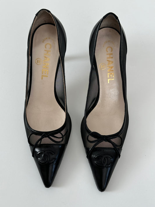 Chanel Mesh Pointed Toe Heels (35.5)