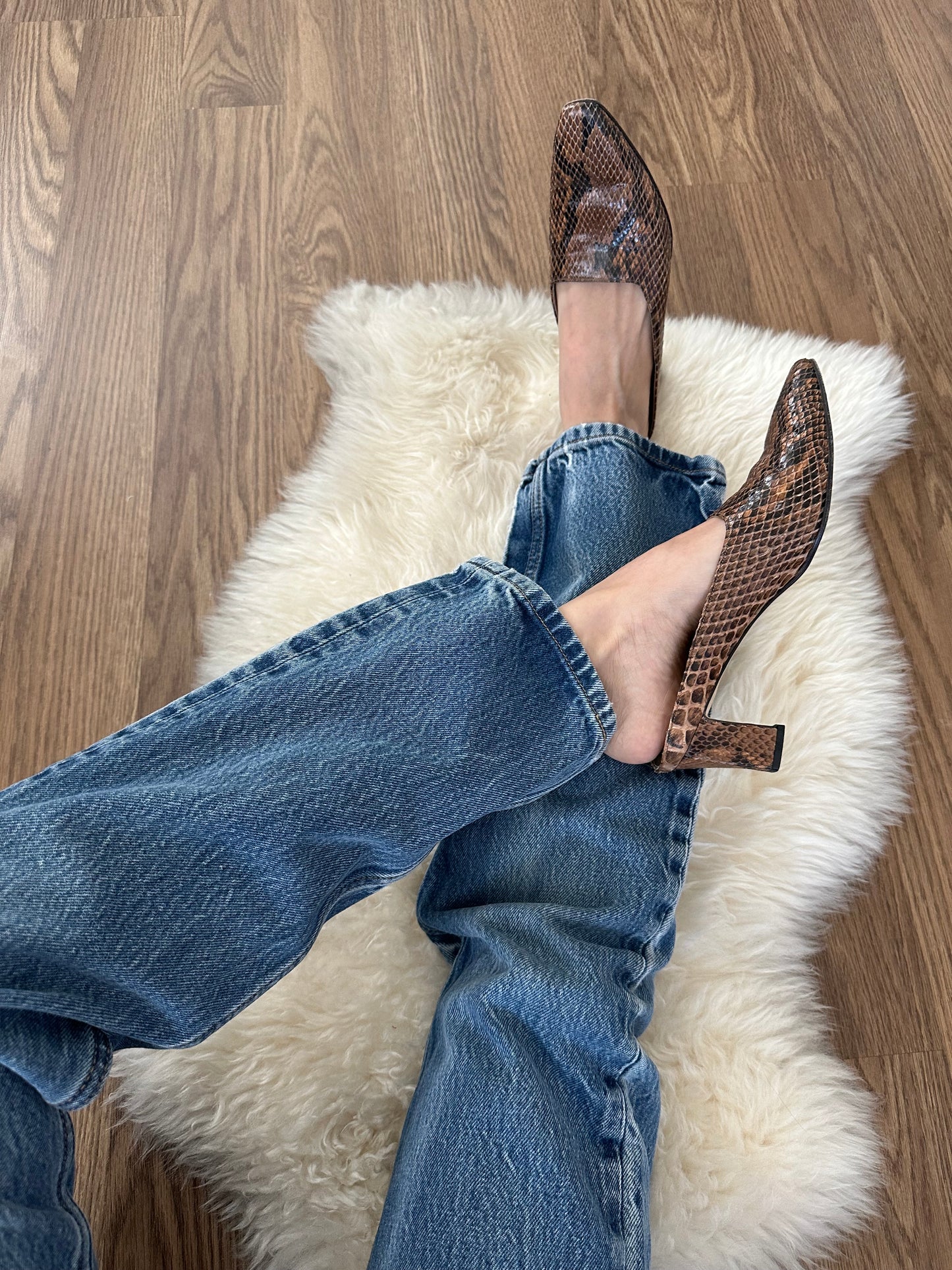 YSL snakeskin mule (37.5)