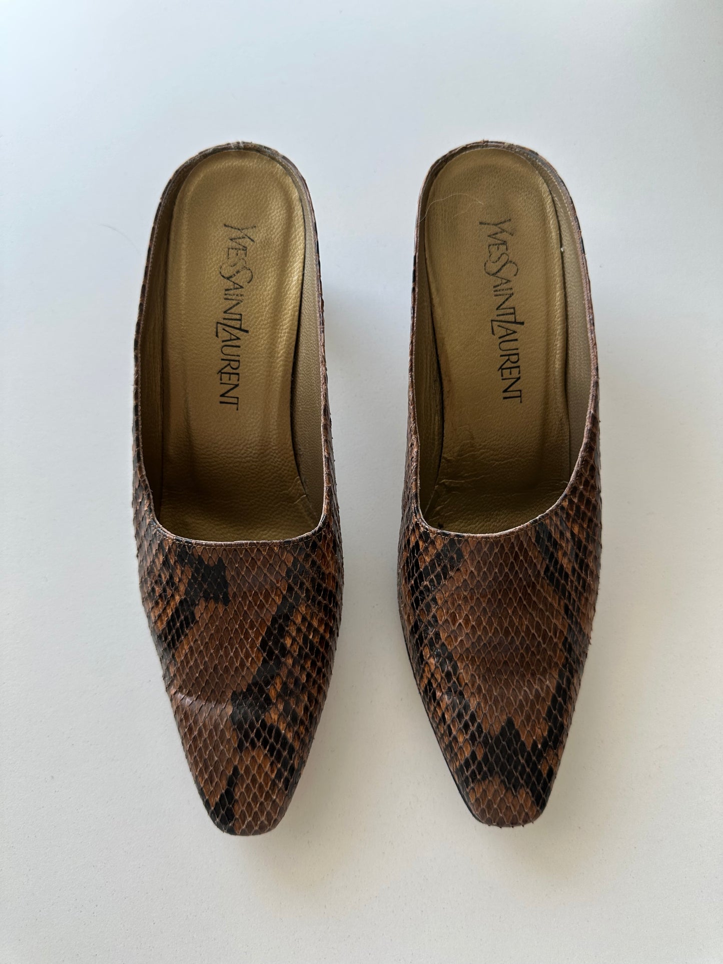 YSL snakeskin mule (37.5)