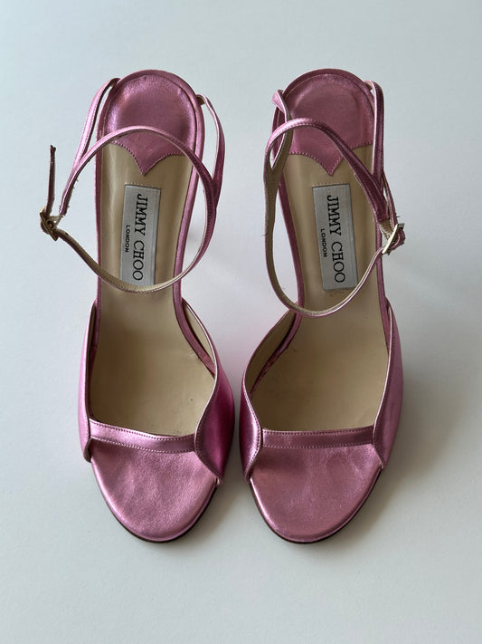 Jimmy Choo Metallic Heel (39)