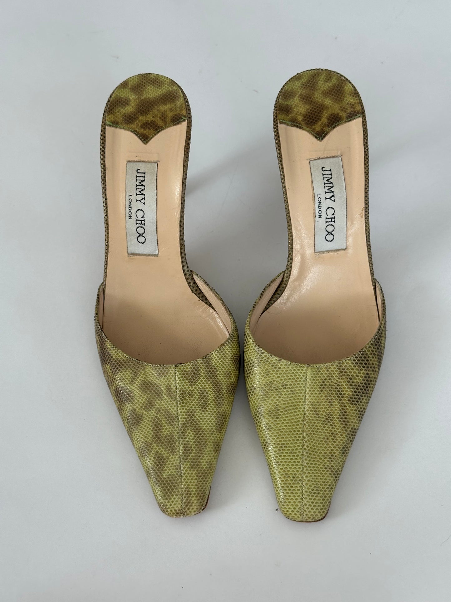 Jimmy Choo Lizard Mules (38)